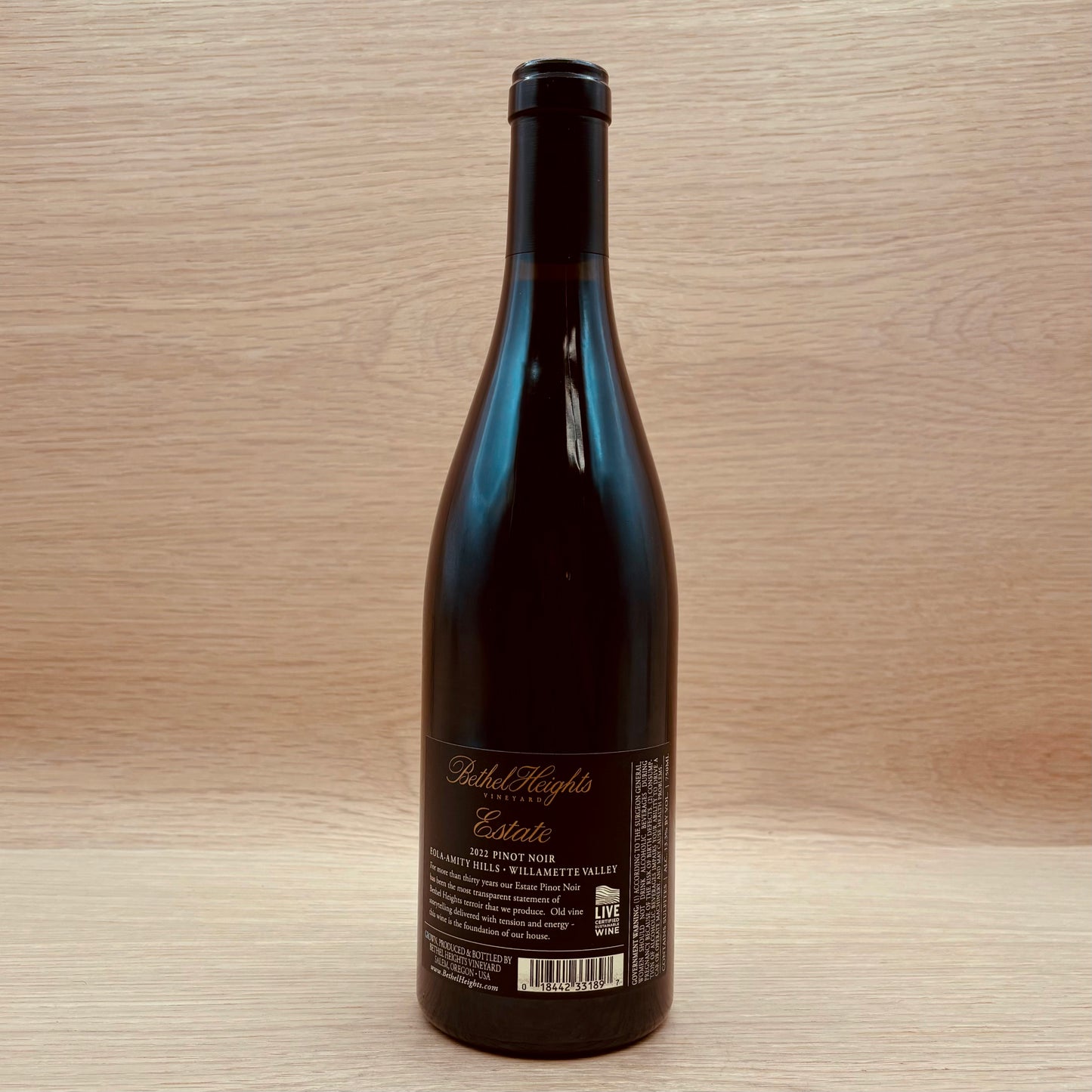 Bethel Heights, "Estate," Eola-Amity Hills, Oregon, Pinot Noir, 2022