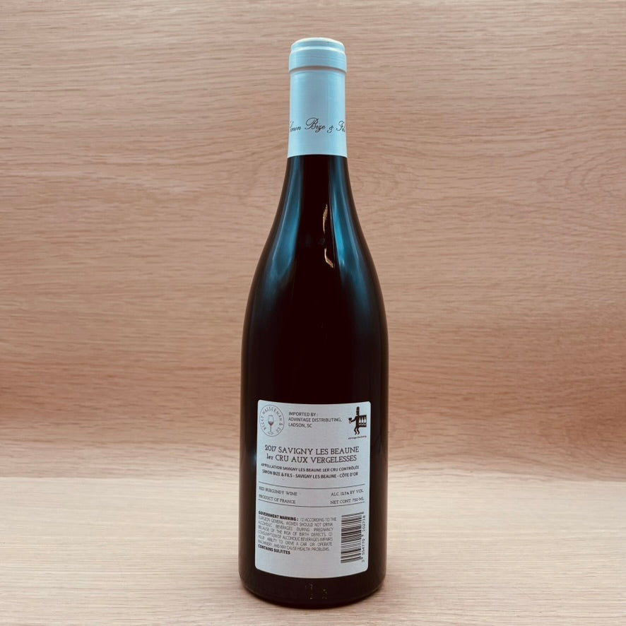 Simon Bize, "Aux Vergelesses," Savigny-les-Beaune 1er Cru, France, Pinot Noir, 2017