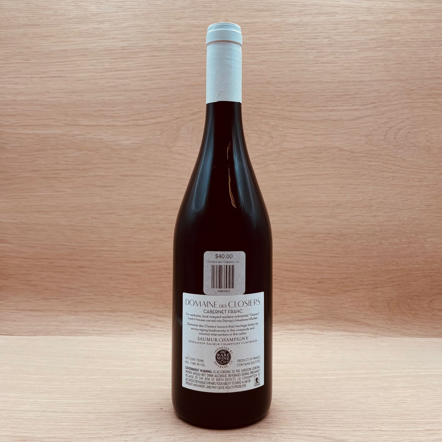 Domaine des Closieres, "Les Closiers," Saumur-Champigny, France, Cabernet Franc, 2022