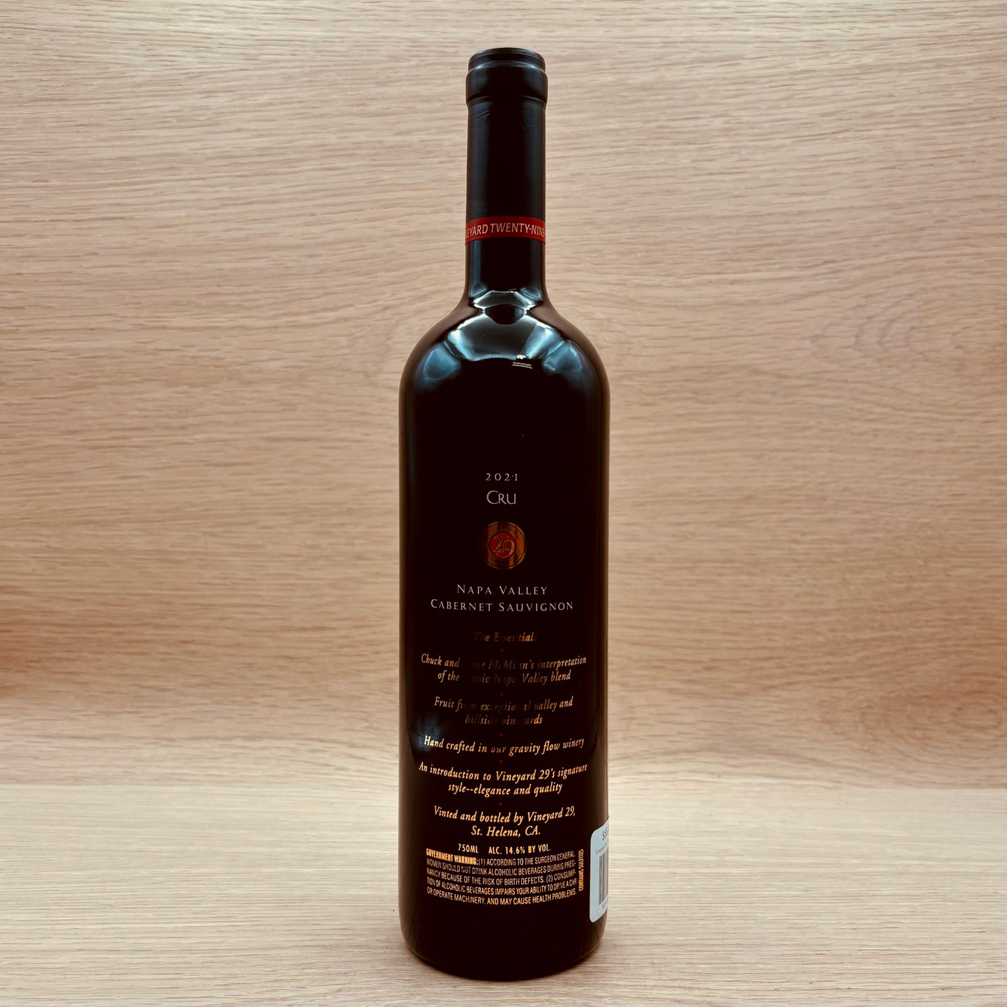 Vineyard 29, "Cru," Napa Valley, California, Cabernet Sauvignon, 2022