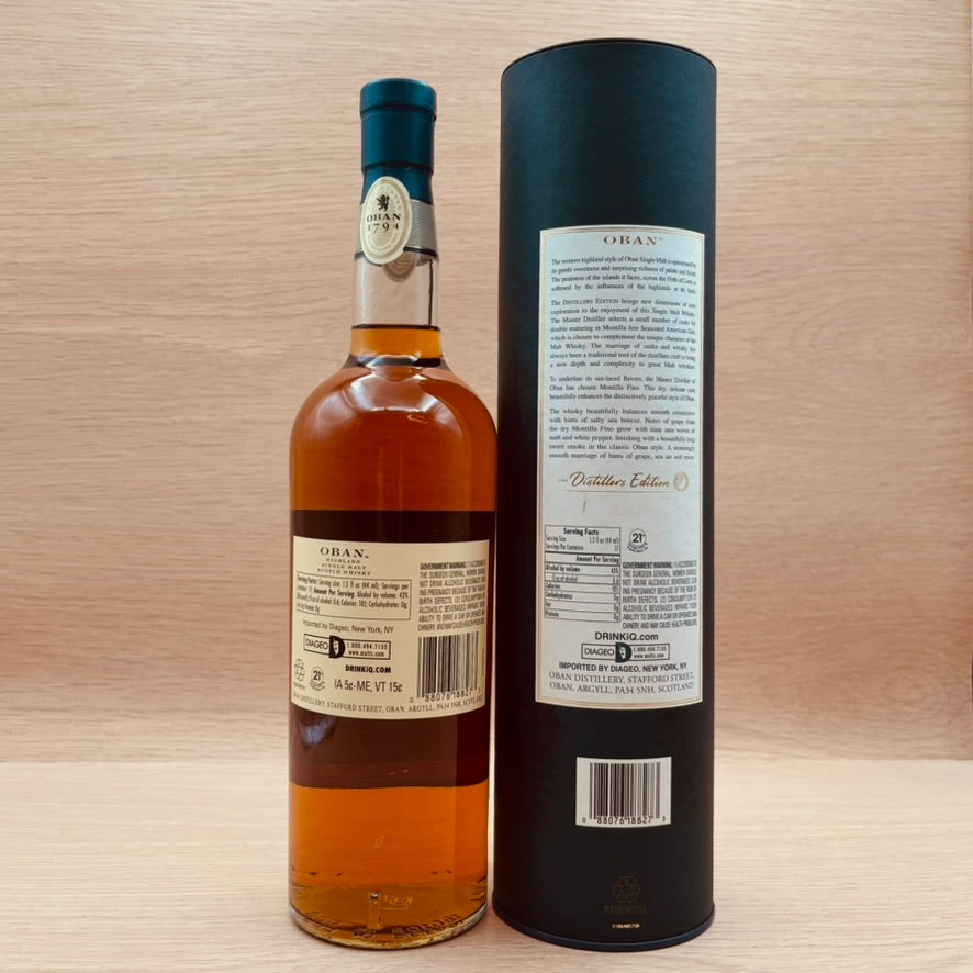 Oban, "The Distiller's Edition," Highland Single Malt Scotch Whiskey