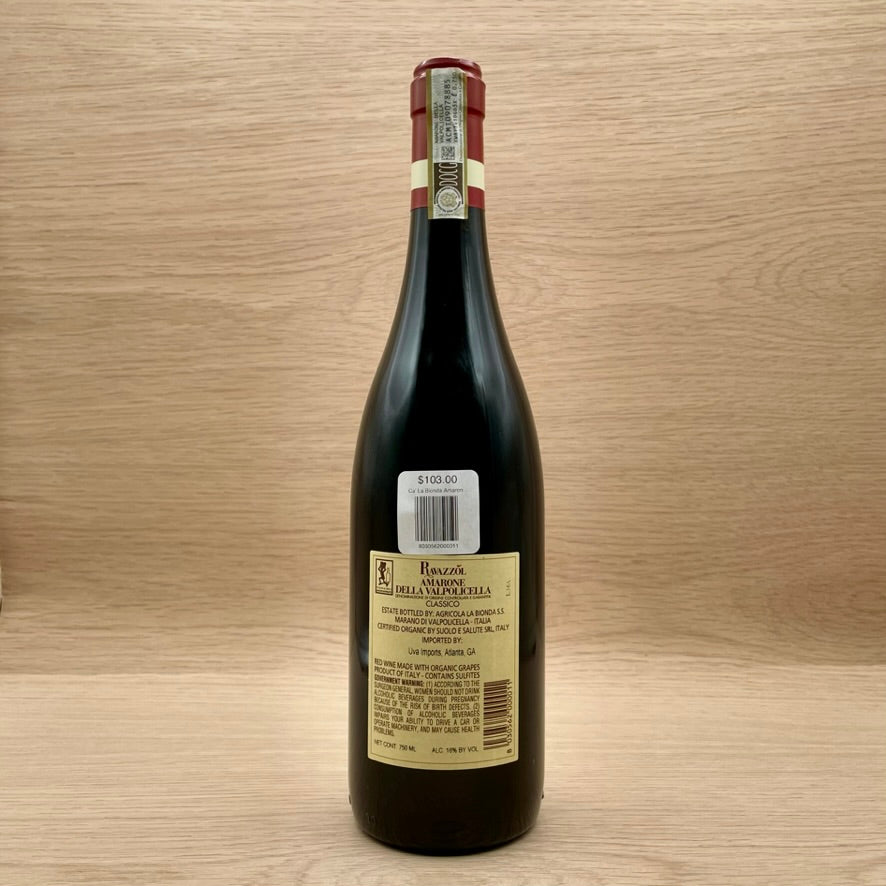 Ca' La Bionda, "Ravazzol," Amarone della Valpolicella Classico, Italy, Corvina Blend, 2016