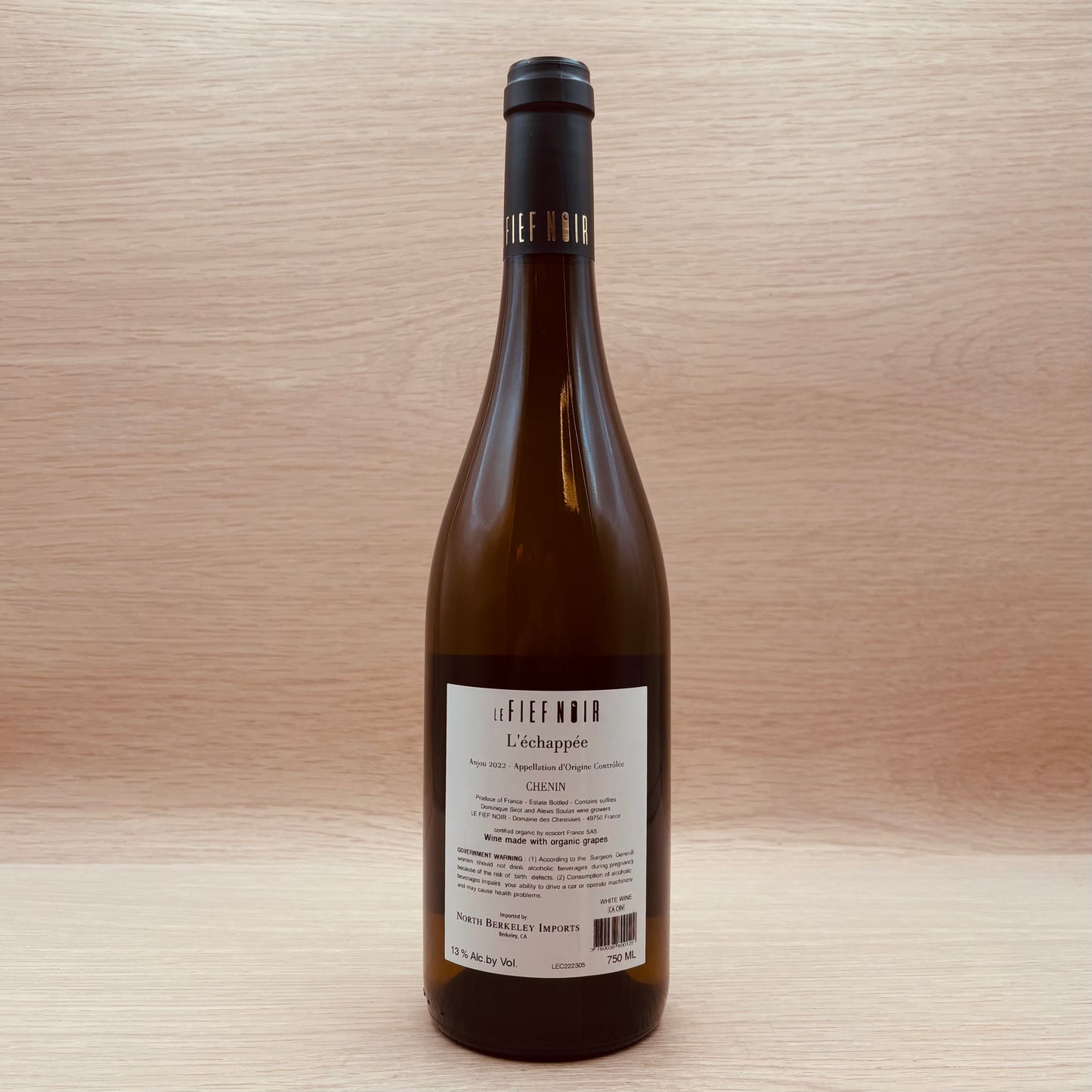 Le Fief Noir, "L'échappée," Anjou, France, Chenin Blanc, 2022