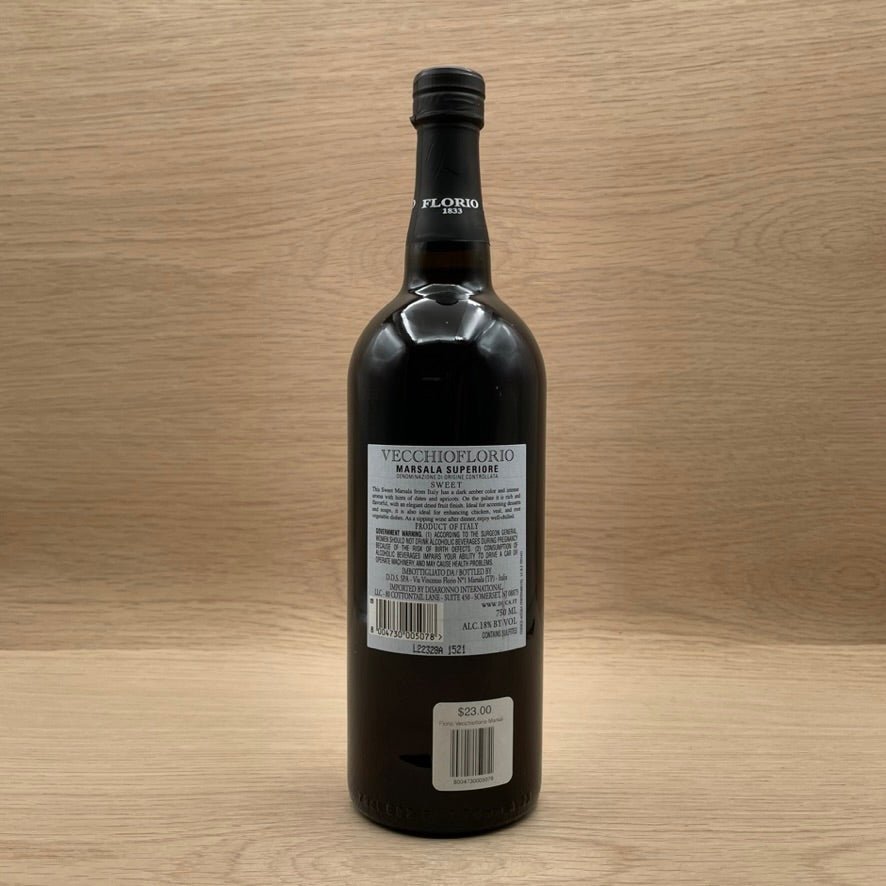 Florio, "Vecchioflorio," Marsala Superiore Sweet, Sicily, Italy, 2019