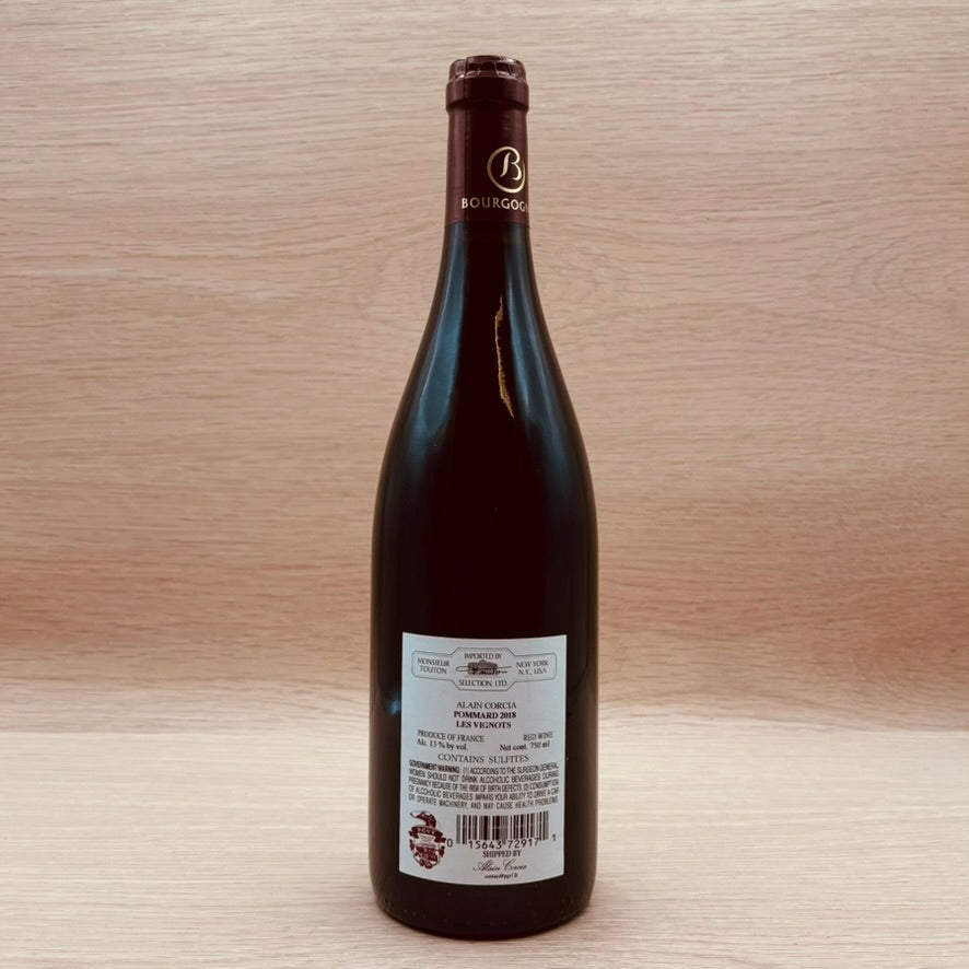 Alain Corcia, "Les Vignots," Pommard, France, Pinot Noir, 2018