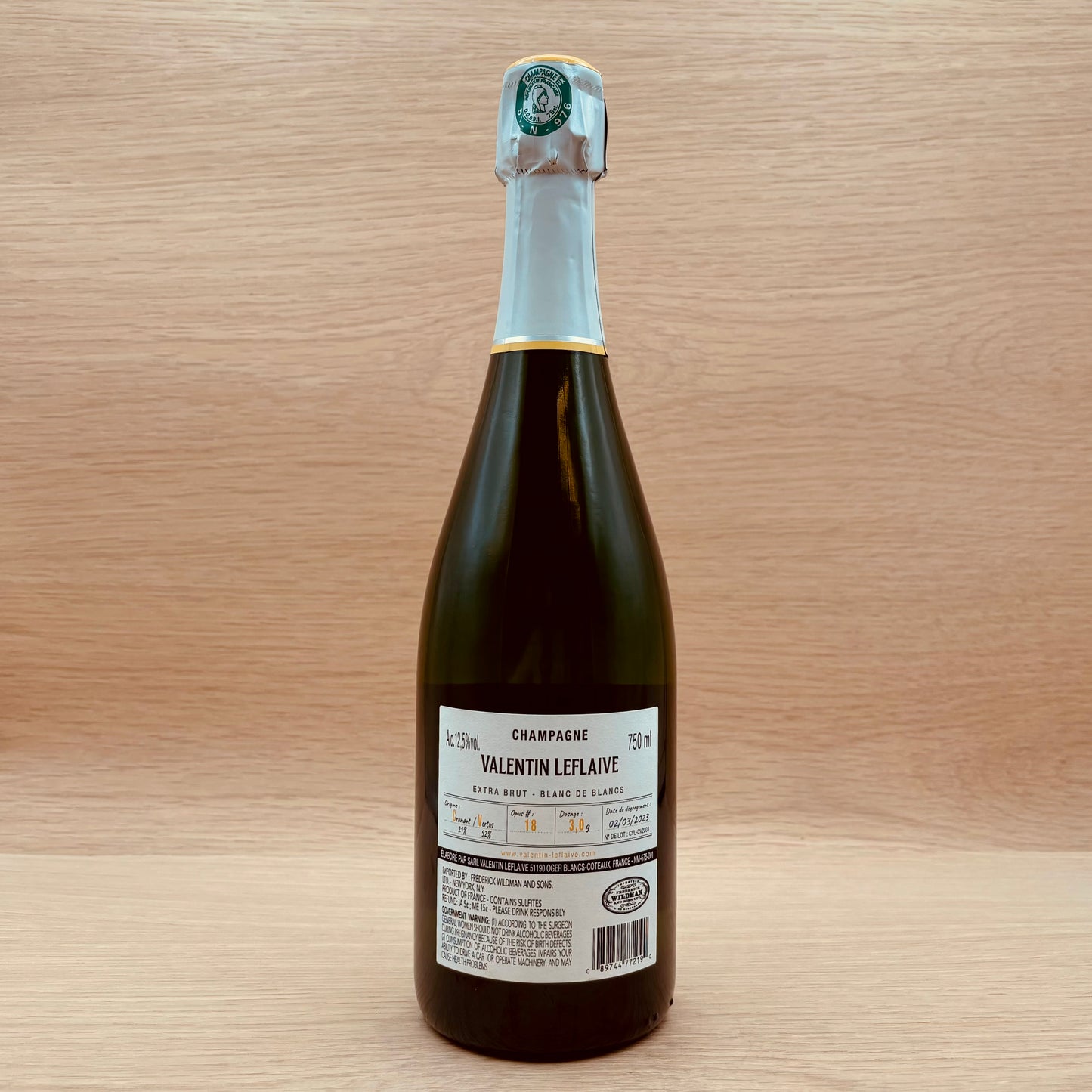 Valentin Leflaive Champange, France, Blanc de Blancs, NV