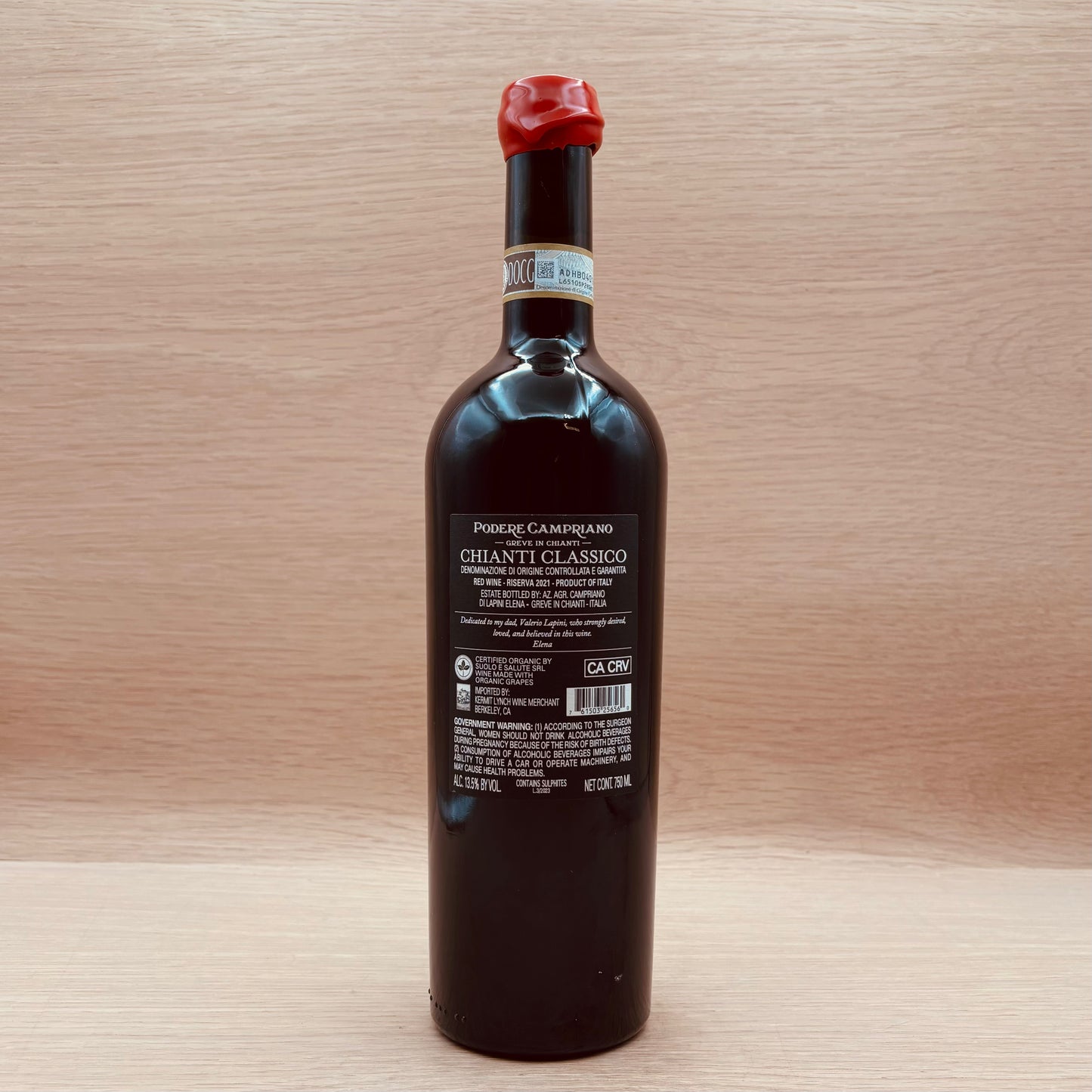 Podere Campriano, "Fondatore," Chianti Classico Riserva, Italy, Sangiovese, 2021
