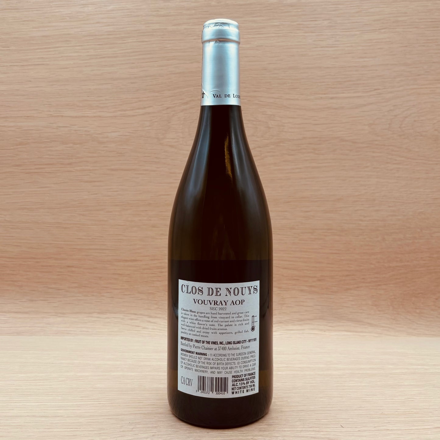 Clos De Nouys, "Sec," Vouvray, France, Chenin Blanc, 2022