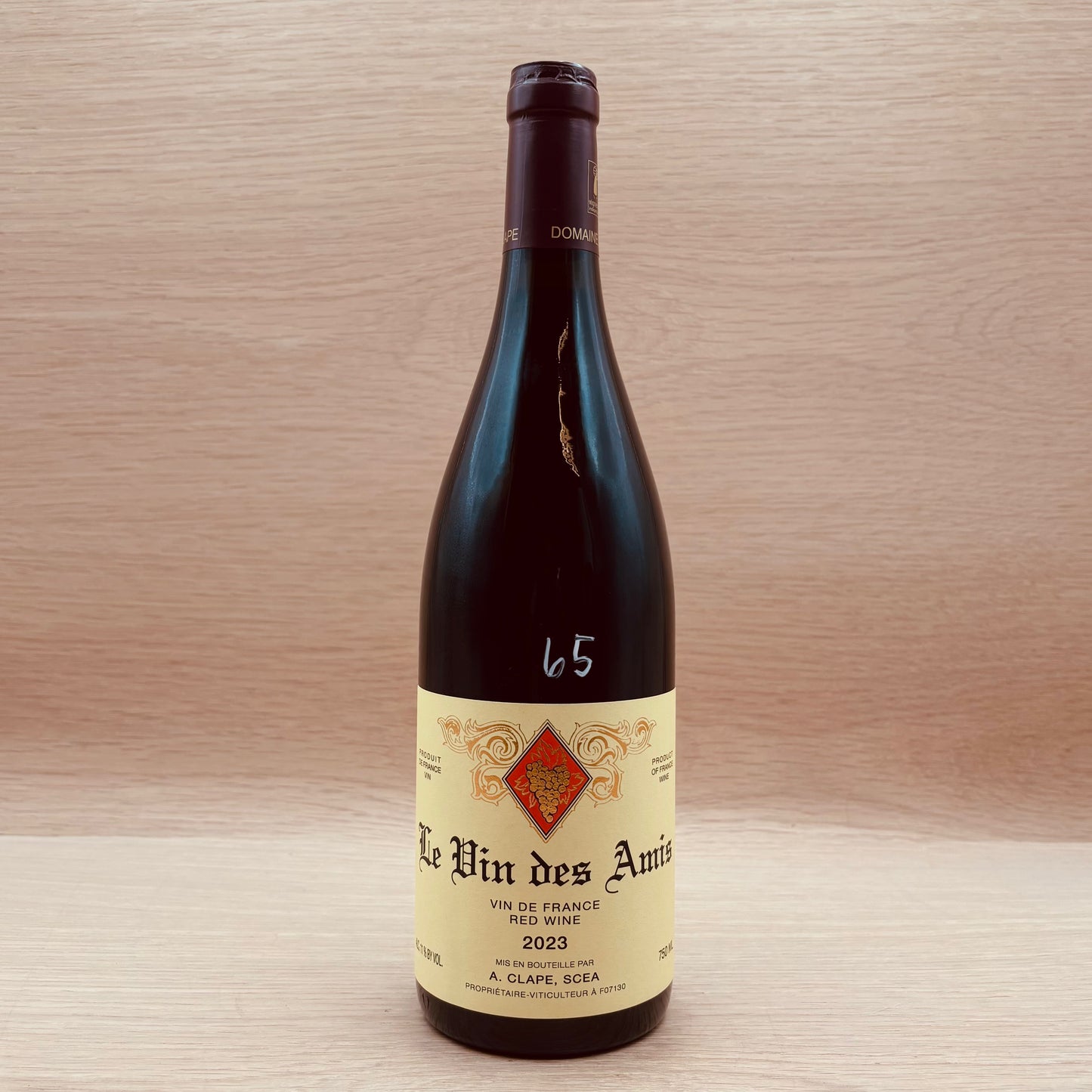 Domaine A. Clape, "Les Vins des Amis," Vin de France, Syrah, 2023