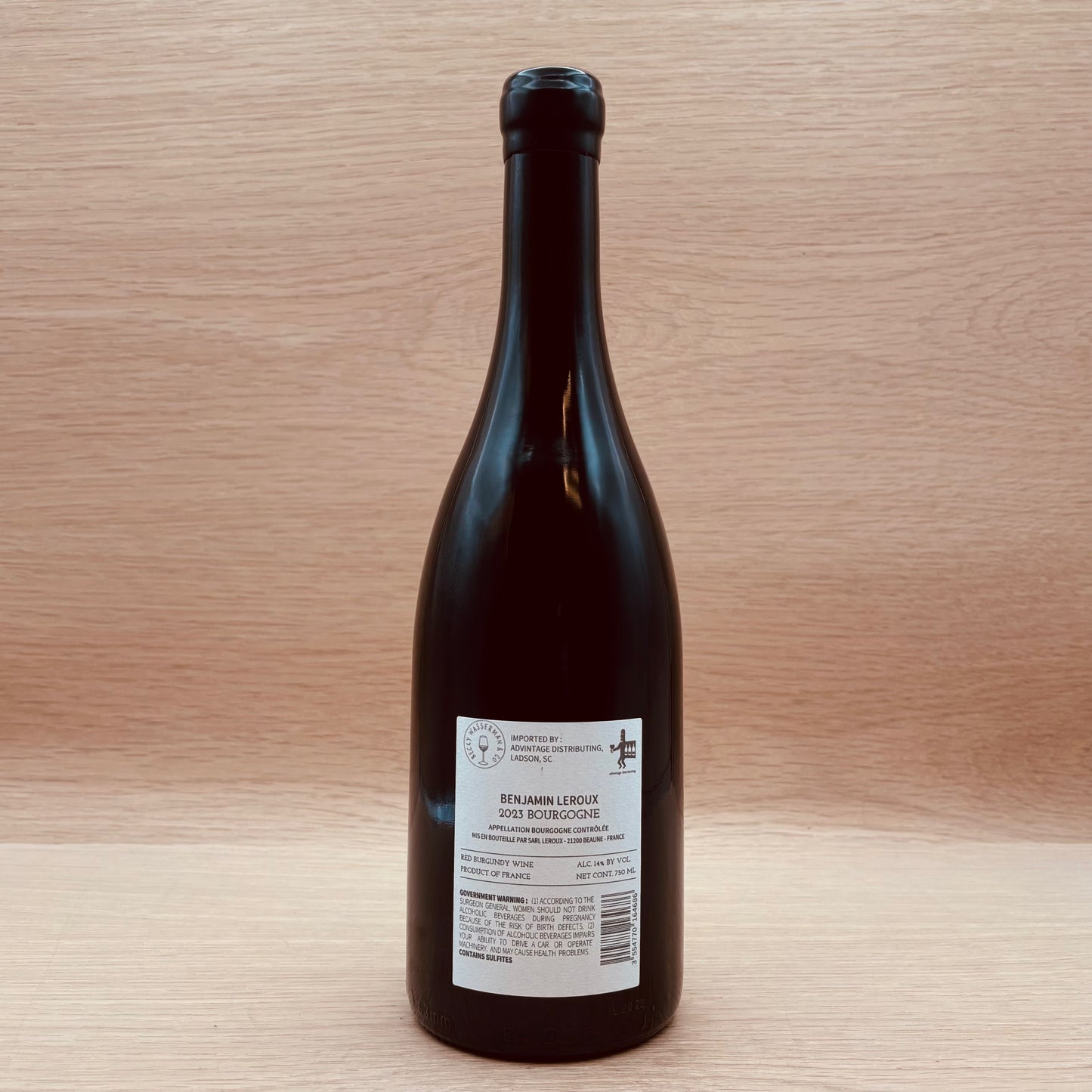 Benjamin Leroux, "Bourgogne Rouge," France, Pinot Noir, 2023