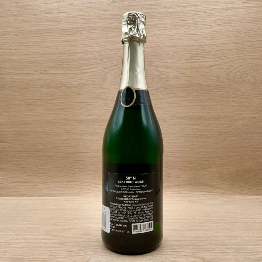 Sektkellerei Ohlig, "Latitude 50 Sekt Brut ," Rheingau, Germany, White blend, NV