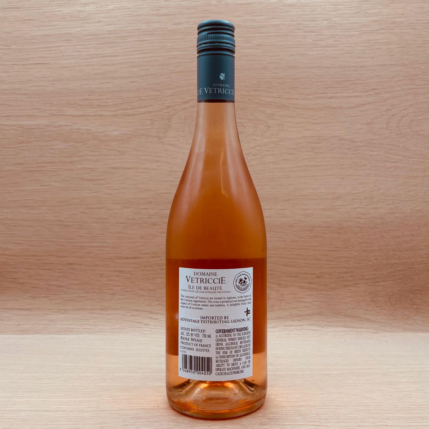 Domaine de Vetriccie, "Ile de Beauté Rosé," Corsica, France, Niellucciu blend, 2025