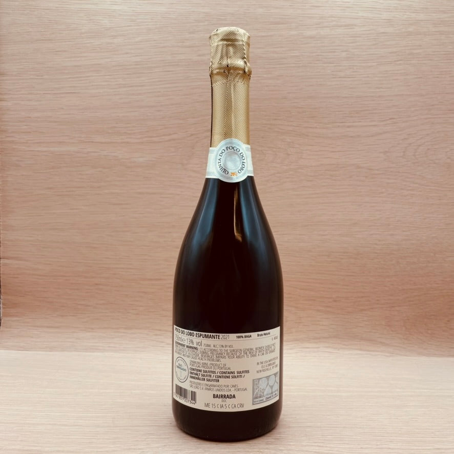 Quinta do Poço do Lobo, "Espumante Bruto Natural," Bairrada, Portugal, Baga, 2021