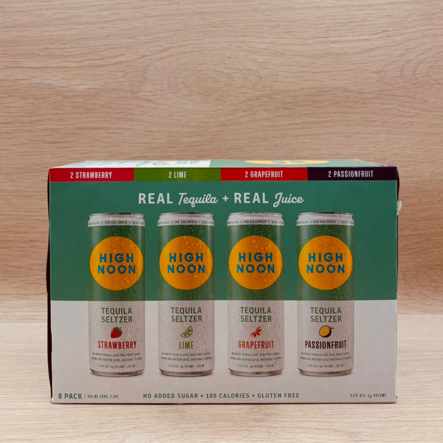 High Noon, Tequila Seltzer Variety, 8 pack