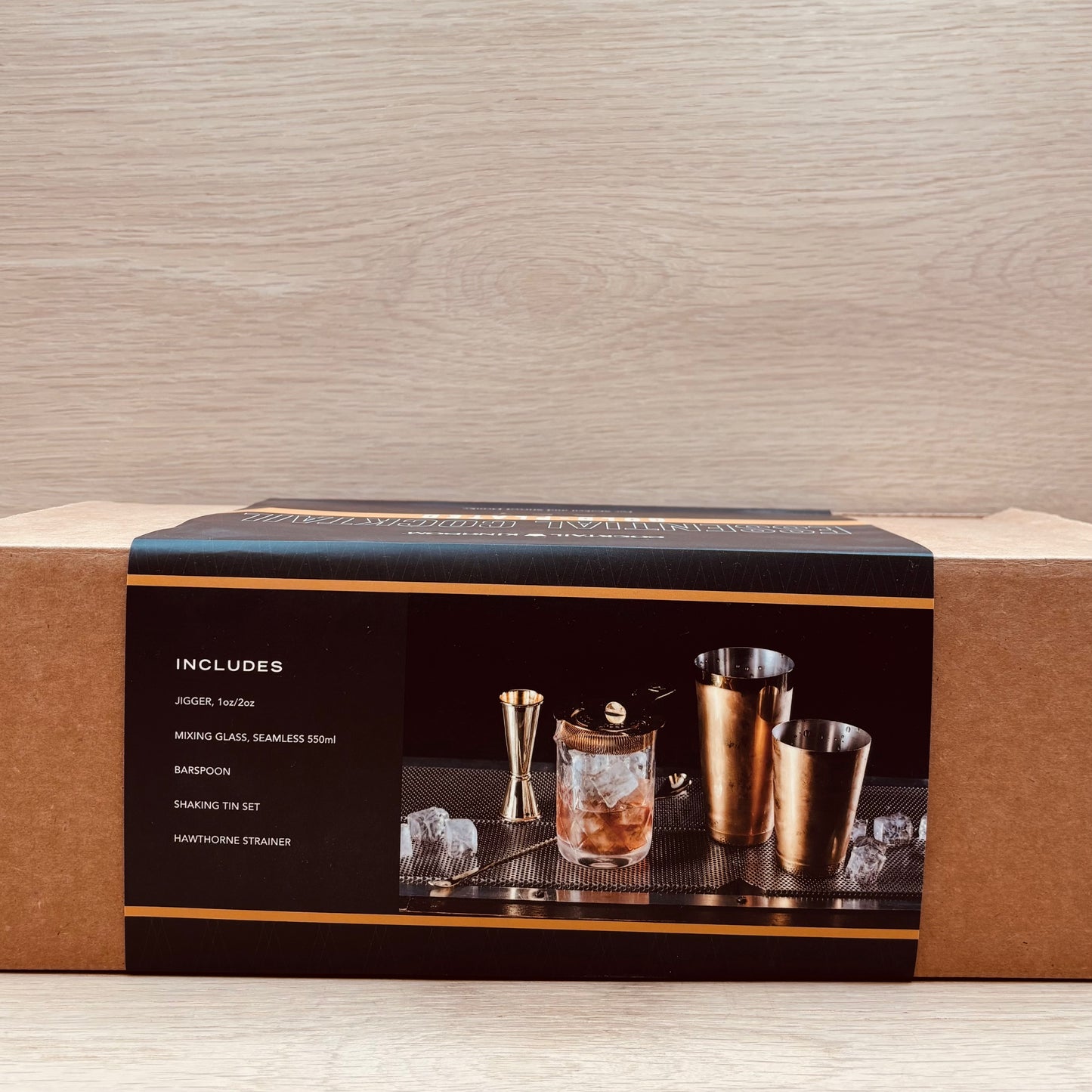 Cocktail Kingdom Essential Cocktail Set, Gold Plated
