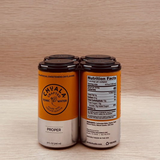Chuala Crafted Tonic Water, "Proper," Nashville, 4 Pack
