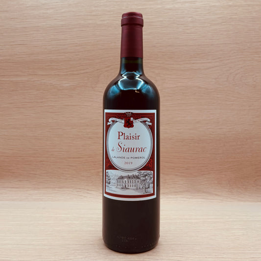 Plaisir de Siaurac, "Lalande de Pomerol," France, Merlot Blend, 2019