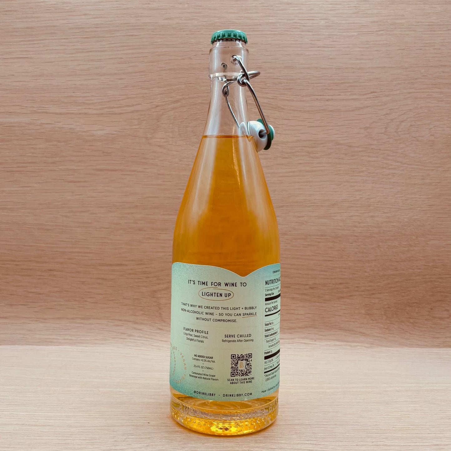 Libby, Sparkling White, California, Non-Alcoholic Wine