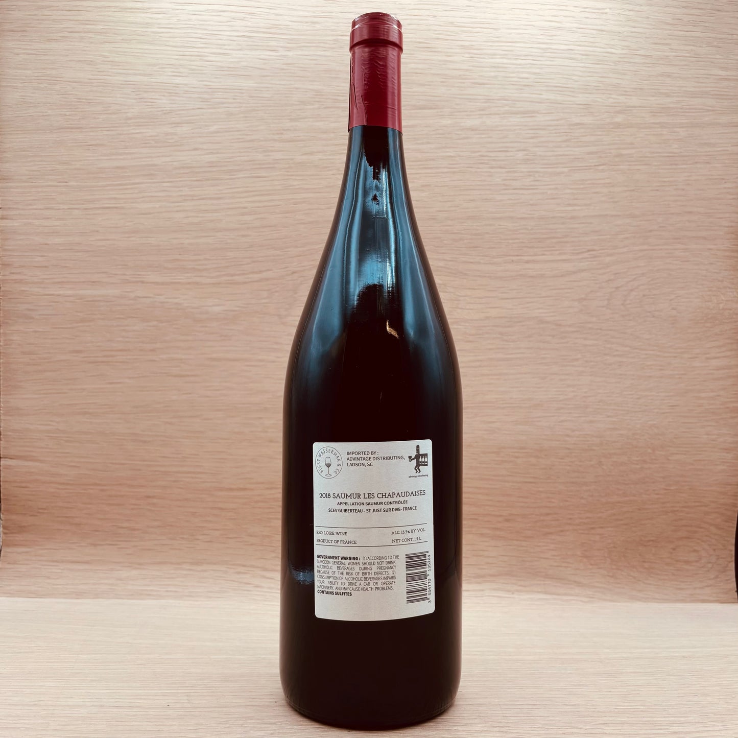 Domaine Guiberteau, "Les Chapaudaises," Saumur, France, Cabernet Franc, 2018, 1.5L