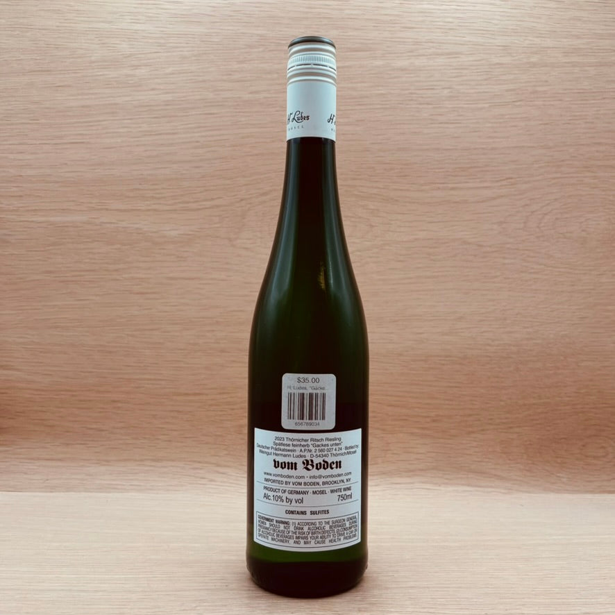 H. Ludes, "Gackes Unten," Thörnicher Ritsch Spätlese, Mosel, Germany, Riesling, 2023