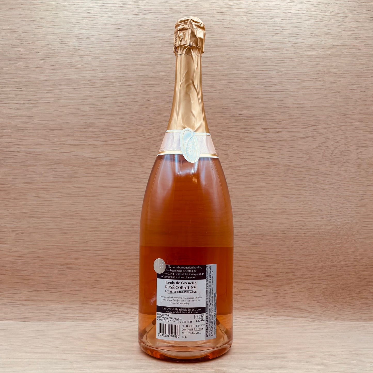 Louis de Grenelle, "Corail Rose," Saumur, France, Cabernet Franc, NV 1.5L