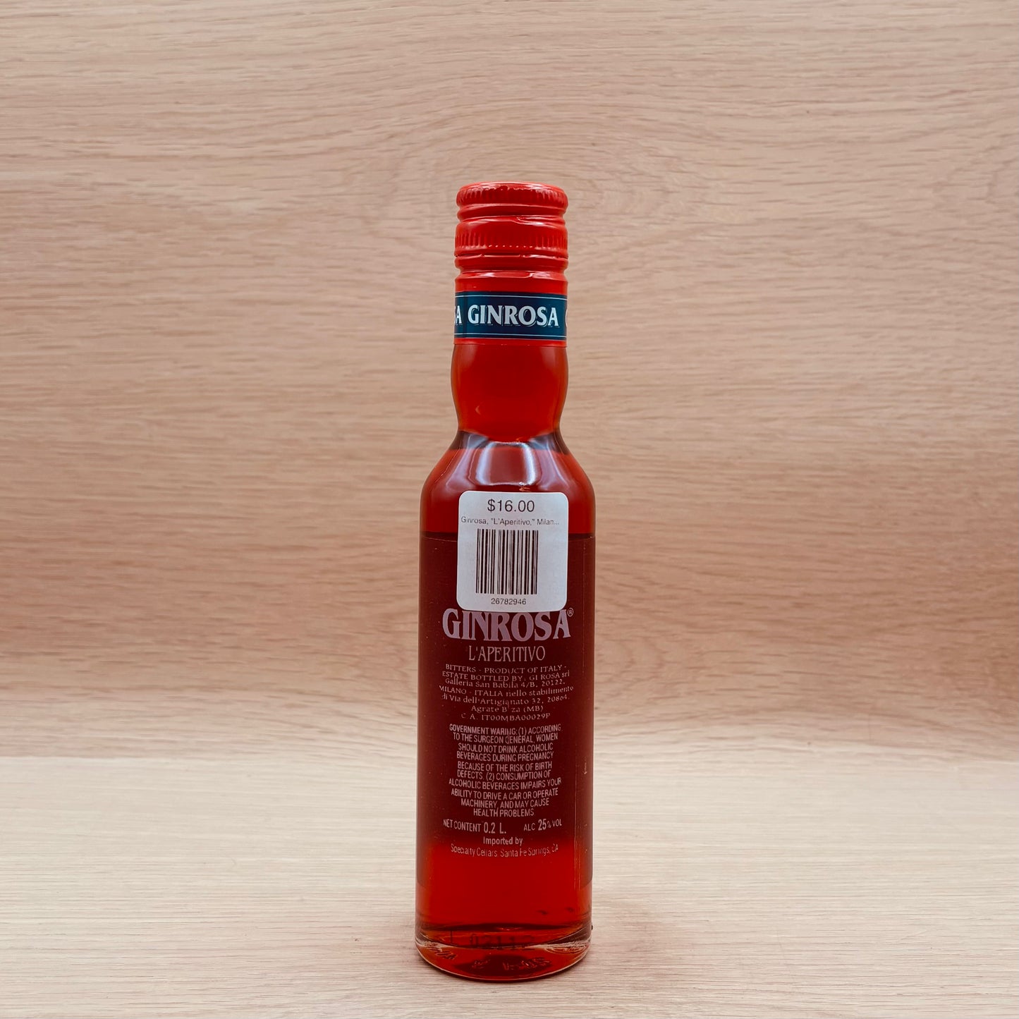 Ginrosa, "L'Aperitivo," Milan, Italy, 200ml