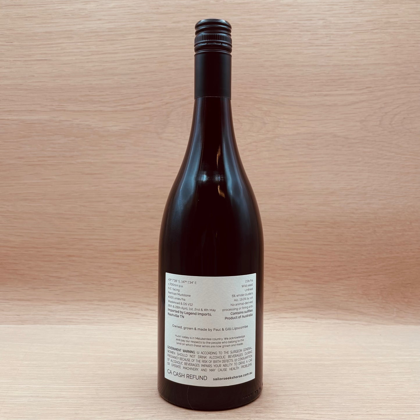 Sailor Seeks Horse, Tasmania, Australia, Pinot Noir, 2022