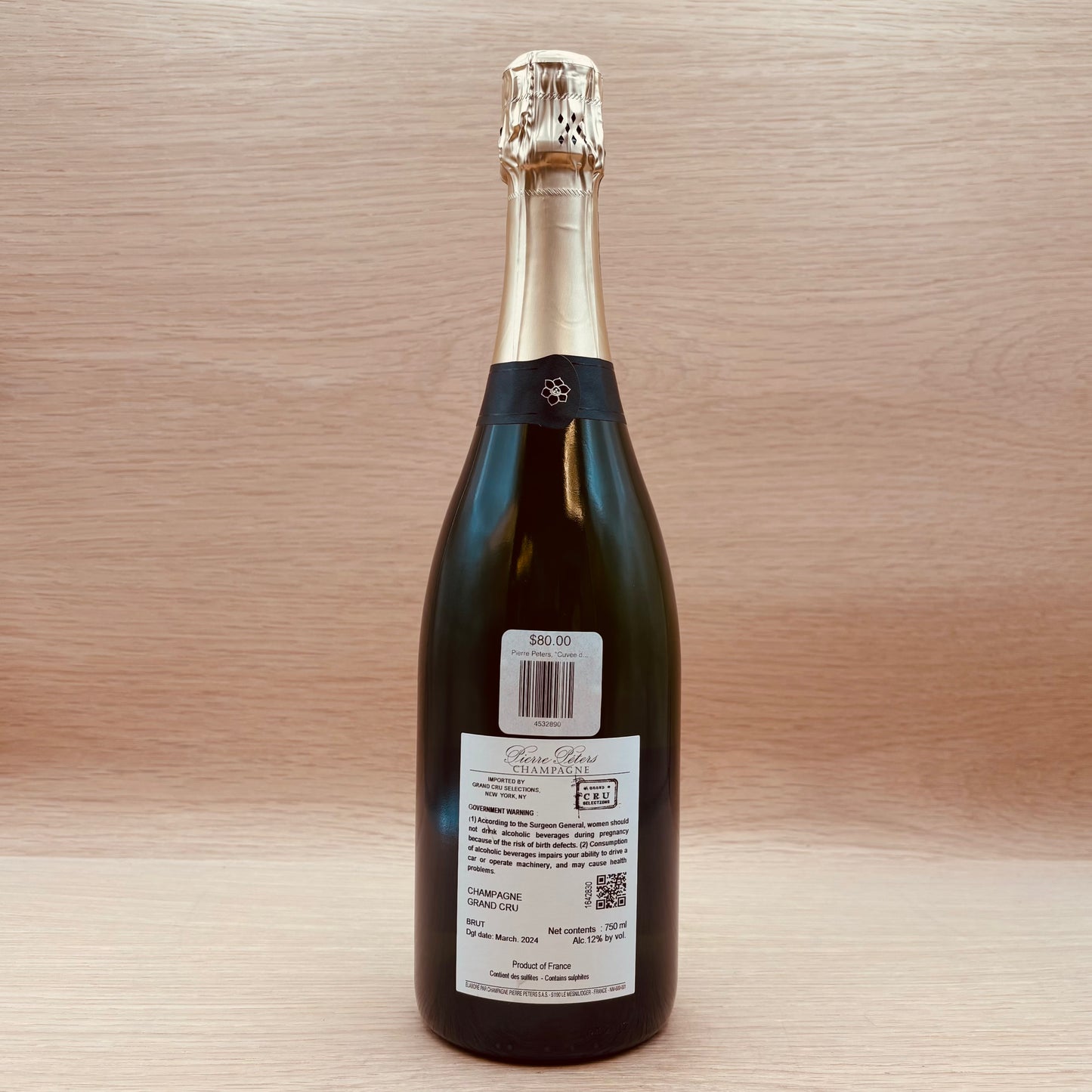 Pierre Peters, "Cuvée de Réserve," Le Mesnil-sur-Oger Grand Cru, France, Blanc de Blancs, NV