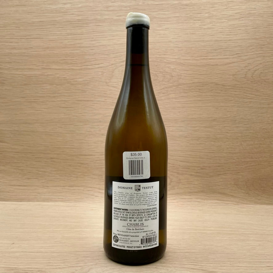 Domaine Testut, "Côte de Bréchain," Chablis, France, Chardonnay, 2022