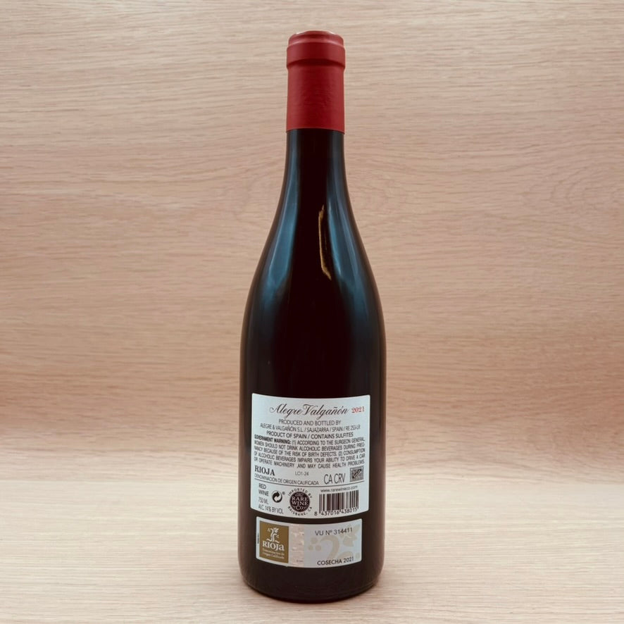 Alegre Valgañón, "Rioja Tinto," Rioja, Spain, Tempranillo Blend, 2019