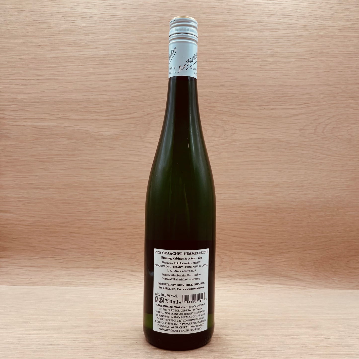 Max Ferd. Richter, "Kabinett trocken," Graacher Himmelreich, Mosel, Germany, Riesling, 2024
