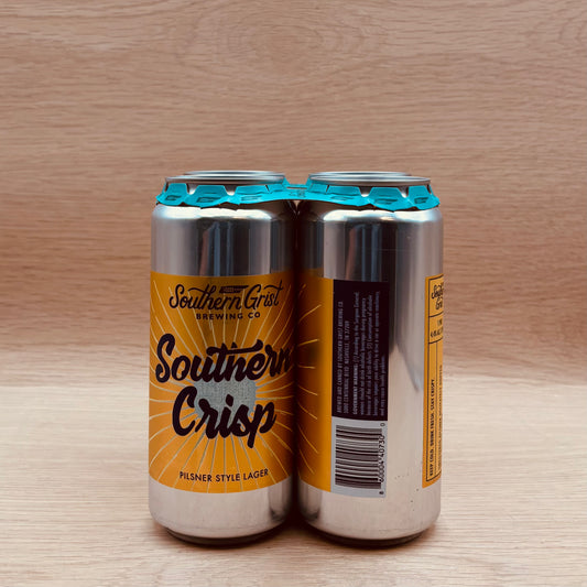 Souther Grist, "Southern Crisp," Pilsner Style Lager, 4 pack