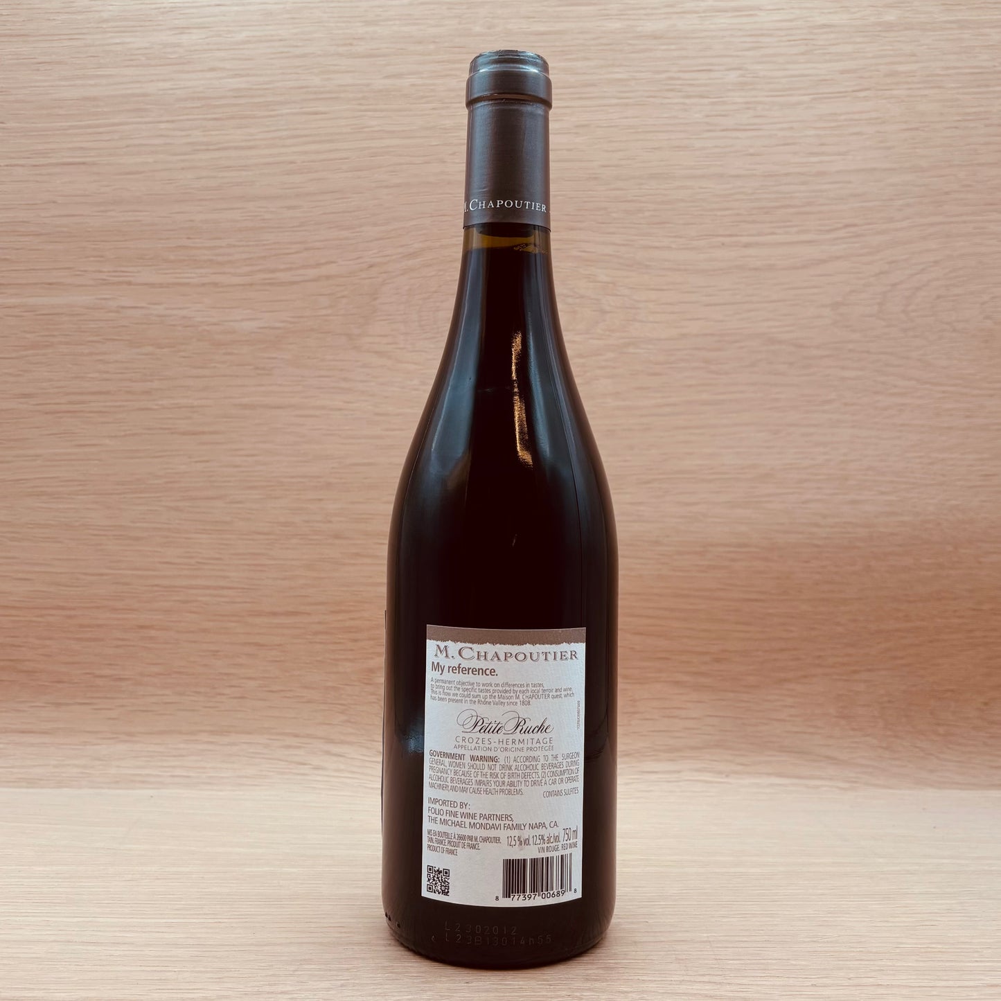 M. Chapoutier, "Petite Ruche," Crozes-Hermitage, France, Syrah, 2021