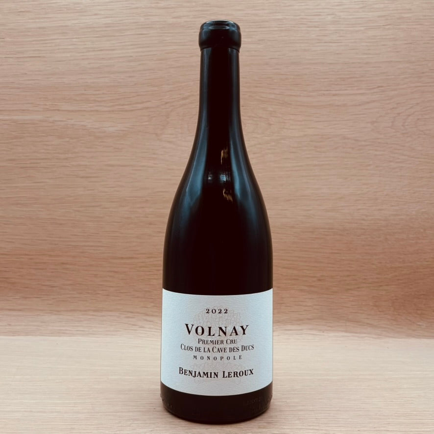 Benjamin Leroux, "Clos de la Caves des Ducs," Volnay 1er Cru, France, Pinot Noir, 2022