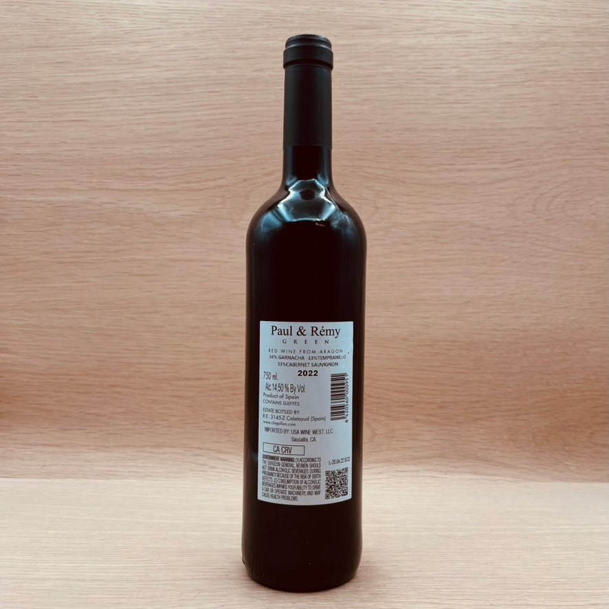 Chapillon, "Paul & Remy Green," Calatayud, Spain, Garnacha Blend, 2022