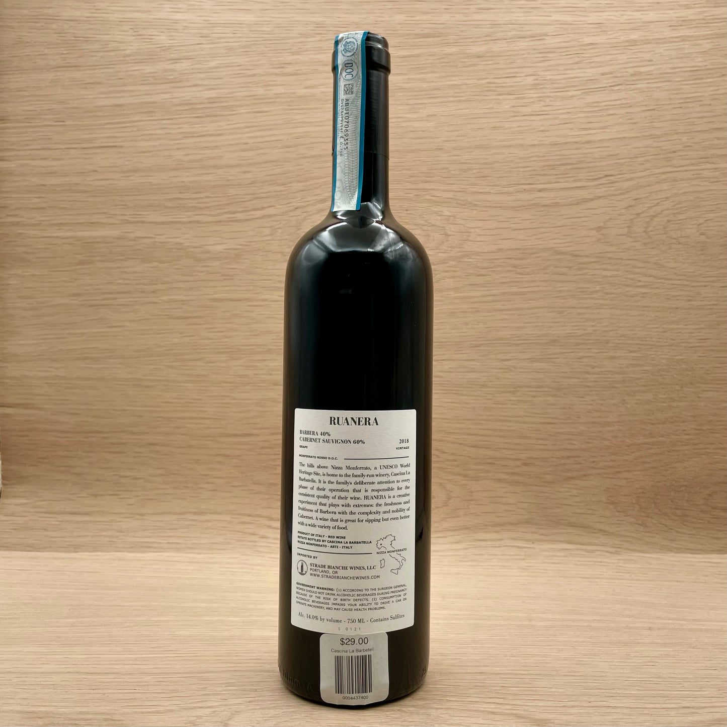 Cascina La Barbetella, "Ruanera,"  Monferrato, Italy, Cabernet Blend, 2021