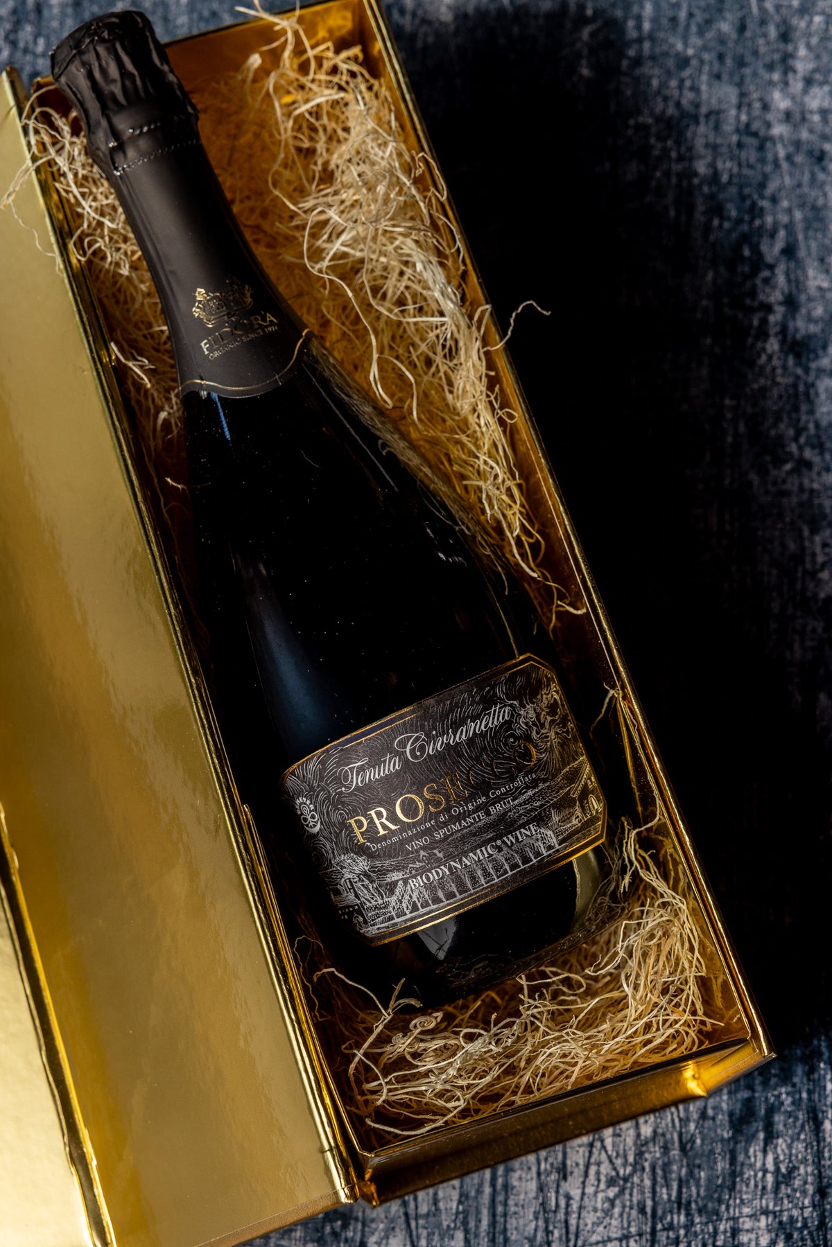 Fidora Prosecco Sparkling Wine + Gold Gift Box