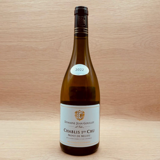 Domaine Jean Goulley, "Mont De Milieu," Chablis 1er Cru, France, Chardonnay 2022