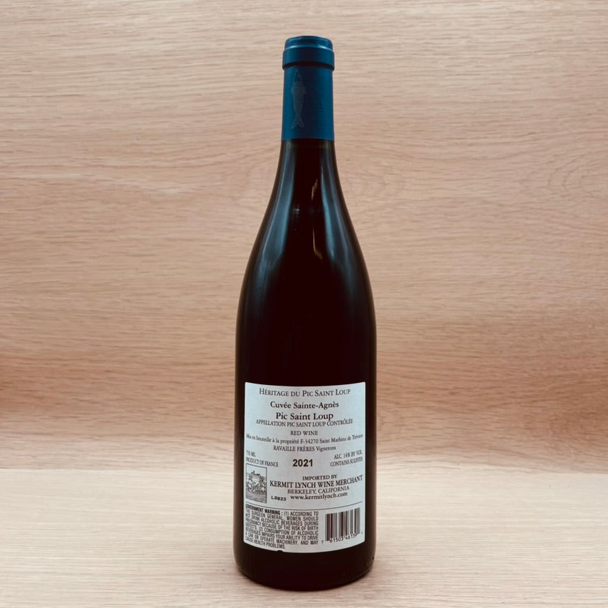 Héritage du Pic Saint Loup, "Cuvée Saint Agnès," Pic Saint Loup, France, Syrah Blend, 2021
