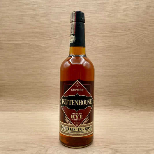 Rittenhouse, "Bottled in Bond," Straight Rye Whiskey