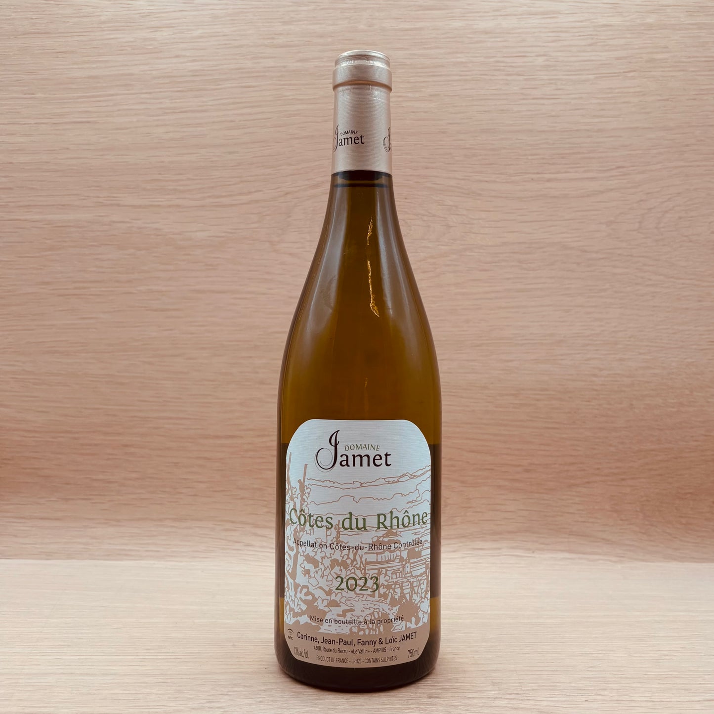 Domaine Jamet, "Blanc," Côtes du Rhône, France, Marsanne Blend, 2023