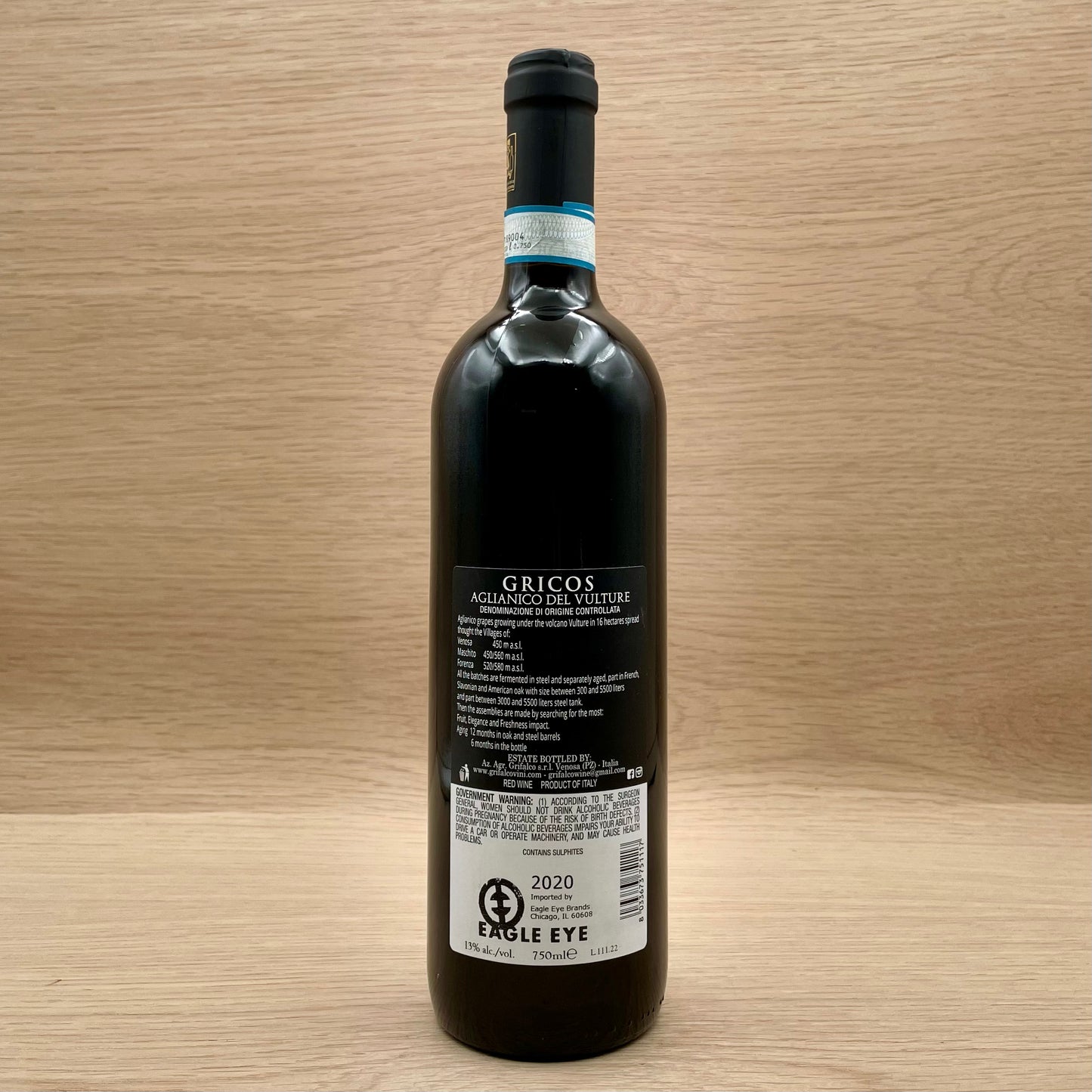 Grifalco, "Gricos, Basilicata, Italy,  Aglianico del Vulture, 2020