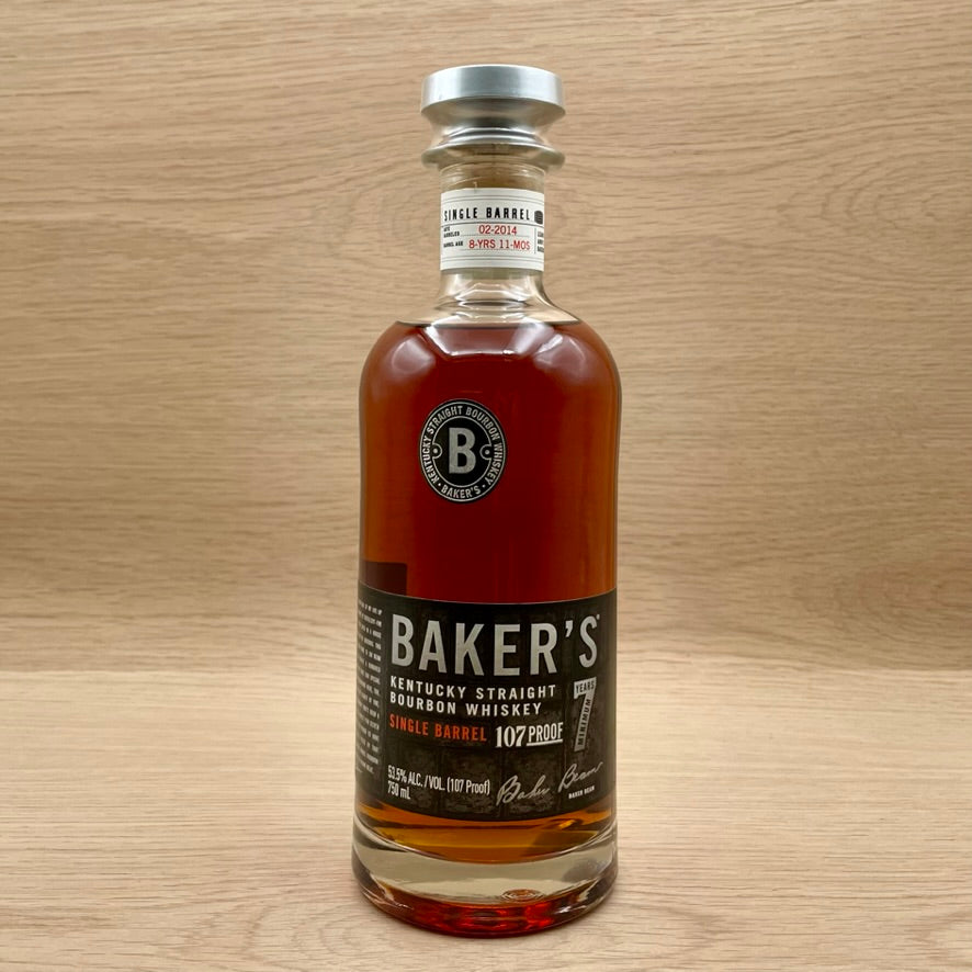 Baker's, "Single Barrel," 7 Year, Kentucky Straight Bourbon Whiskey