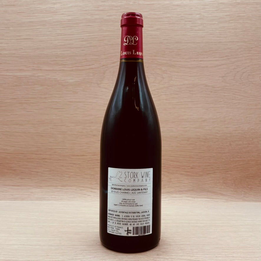 Domaine Louis Lequin, "Les Charmes," Santenay, France, Pinot Noir, 2019