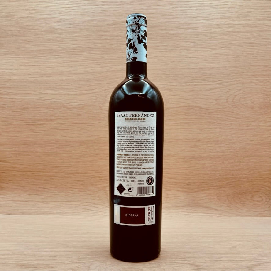 Isaac Fernández, "Riserva," Ribera del Duero, Spain, Tempranillo blend, 2019