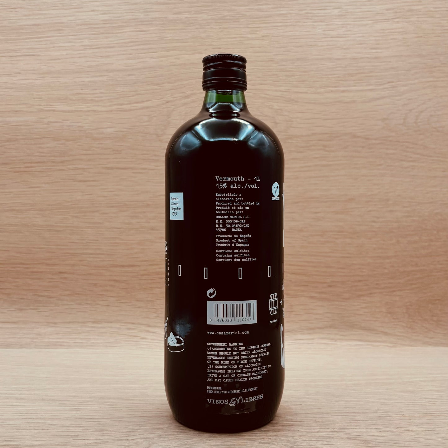 Casa Mariol, "VERMUT," Spain, Rojo Vermouth 1L