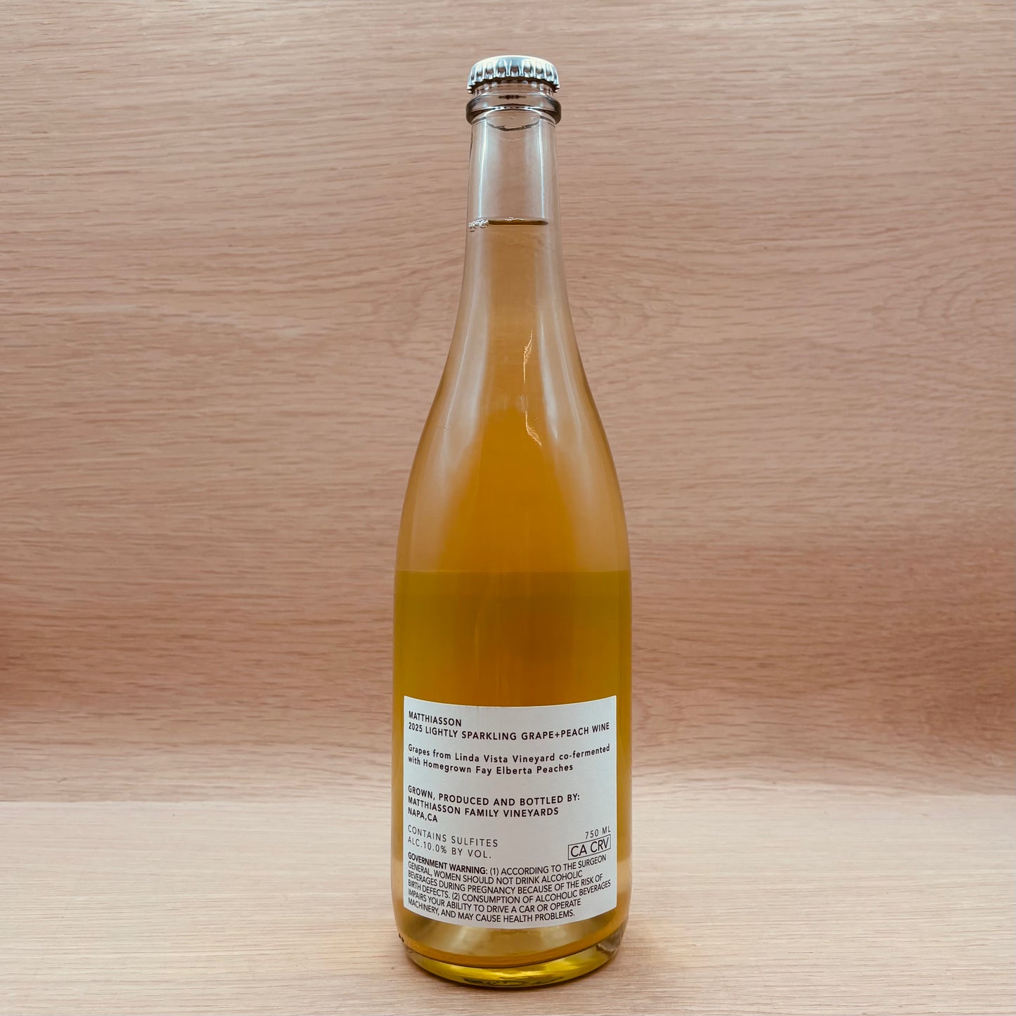 Matthiasson, "Grape & Peach," California, Chardonnay and Peach Blend, 2025