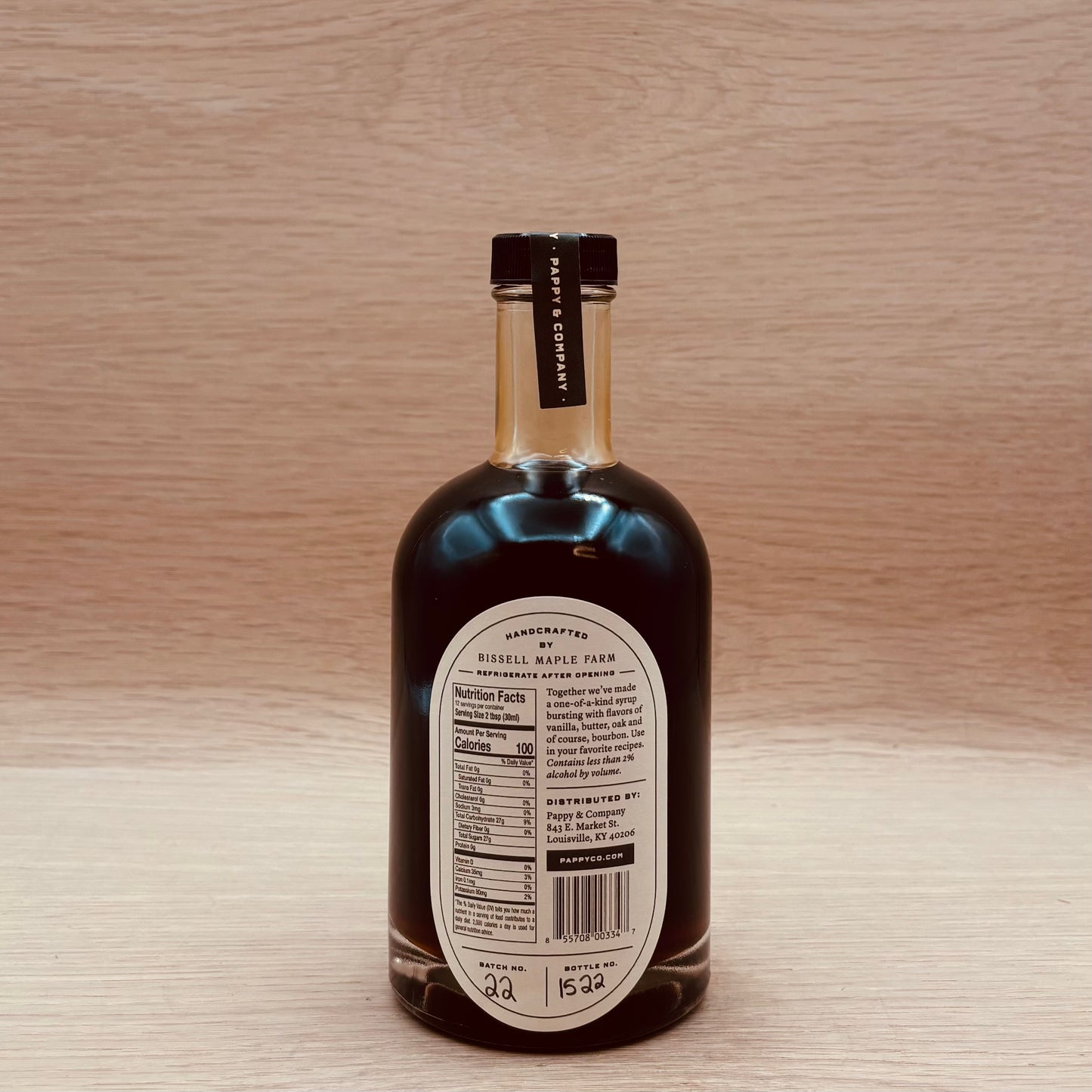 Pappy & Company, Bourbon Barrel-Aged Pure Maple Syrup, 375ml