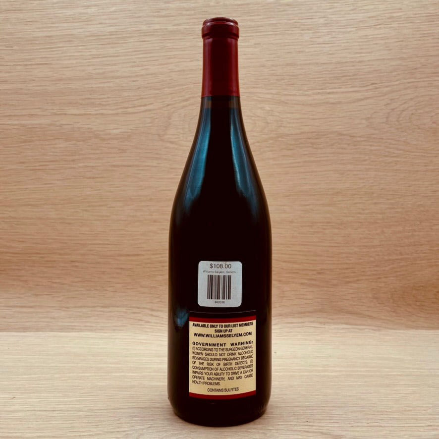 Williams Selyem, Sonoma County, California Pinot Noir, 2022