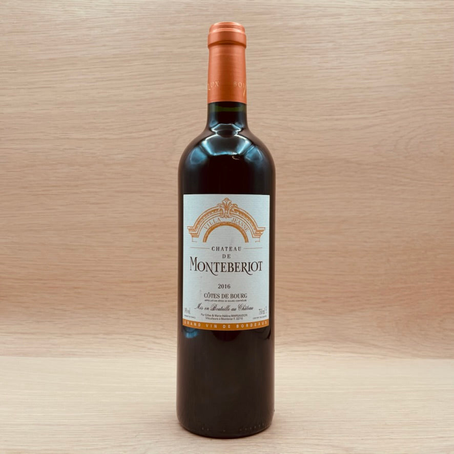 Château de Monteberiot, Côtes de Bourg, France, Merlot blend, 2016